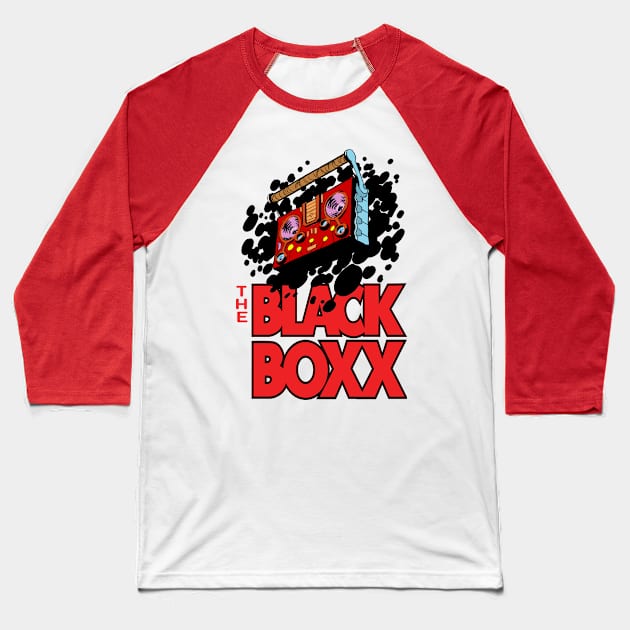 THE BLACK BOXX (RISE ABOVE) Baseball T-Shirt by INK&EYE CREATIVE